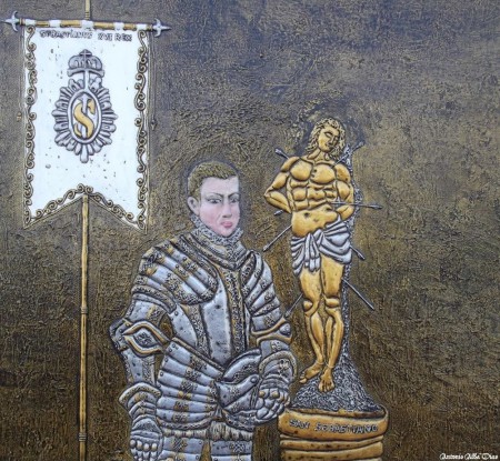 Culto Sebastianista (D'EL Rei D. Sebastião e São Sebastião) Peça de arte original e certificada, realizada Pelo Escultor e Pintor ( António Alba Dias – Albadias) 2014