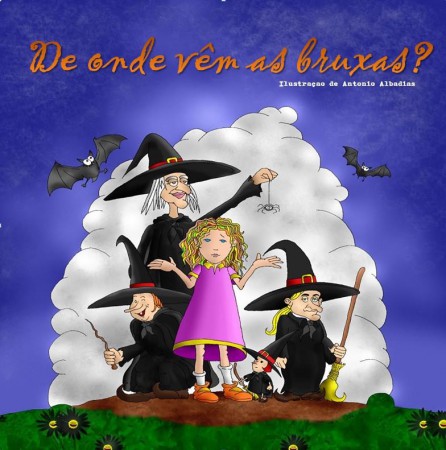 Ilustraçoes livro infantil "De onde vêm as bruxas"